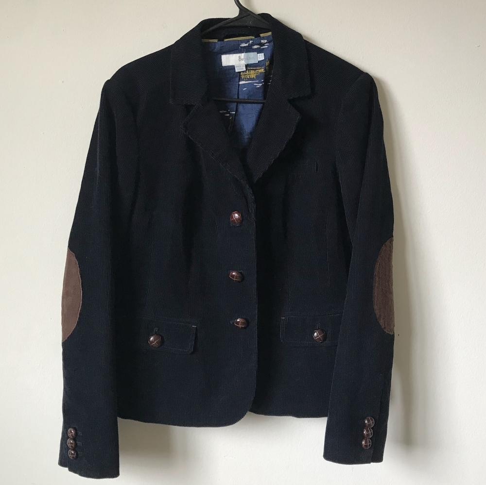 Boden Corduroy Jacket with Novelty London Print Lining Size 10